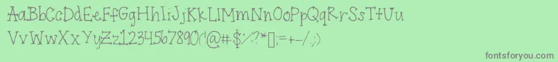 フォントEndpoints – 緑の背景に灰色の文字