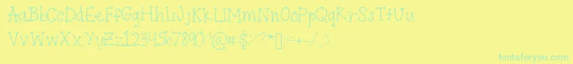 フォントEndpoints – 黄色い背景に緑の文字