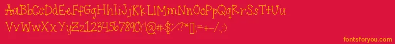 Endpoints Font – Orange Fonts on Red Background