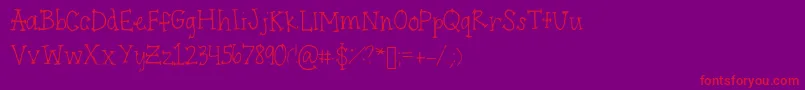 Endpoints Font – Red Fonts on Purple Background