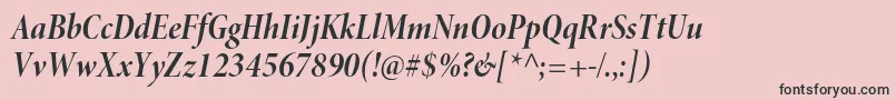 MinionproBoldcnitdisp Font – Black Fonts on Pink Background