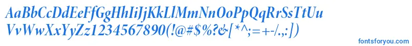 MinionproBoldcnitdisp Font – Blue Fonts on White Background