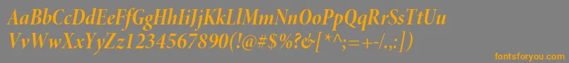 MinionproBoldcnitdisp Font – Orange Fonts on Gray Background