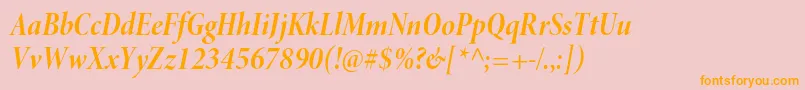 MinionproBoldcnitdisp Font – Orange Fonts on Pink Background