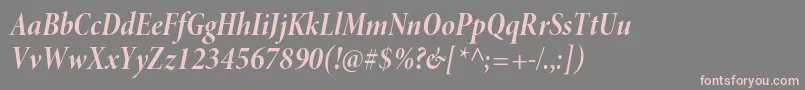 MinionproBoldcnitdisp Font – Pink Fonts on Gray Background