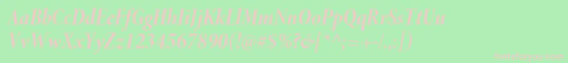 MinionproBoldcnitdisp Font – Pink Fonts on Green Background