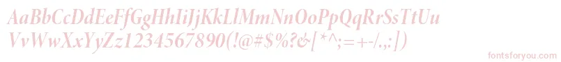 MinionproBoldcnitdisp Font – Pink Fonts on White Background