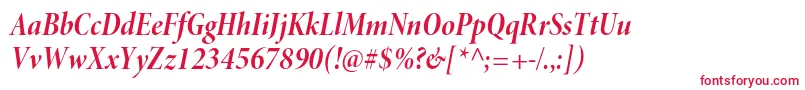 MinionproBoldcnitdisp Font – Red Fonts on White Background