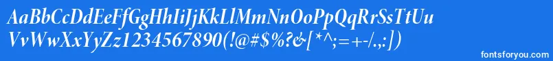 MinionproBoldcnitdisp Font – White Fonts on Blue Background