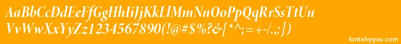 MinionproBoldcnitdisp Font – White Fonts on Orange Background