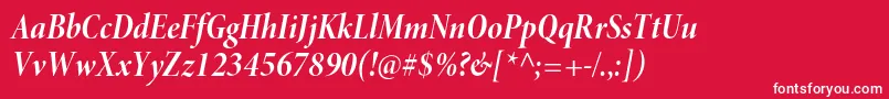 MinionproBoldcnitdisp Font – White Fonts on Red Background