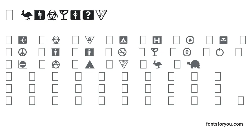 A fonte Symbolix – alfabeto, números, caracteres especiais