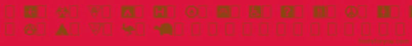 Symbolix Font – Brown Fonts on Red Background