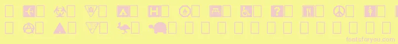 Symbolix Font – Pink Fonts on Yellow Background