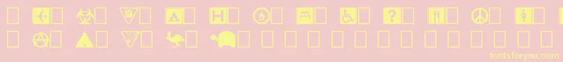 Symbolix Font – Yellow Fonts on Pink Background