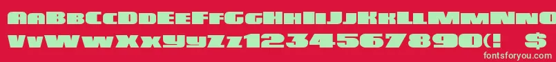 Dsposterc Font – Green Fonts on Red Background