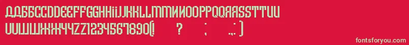 Armenia Font – Green Fonts on Red Background