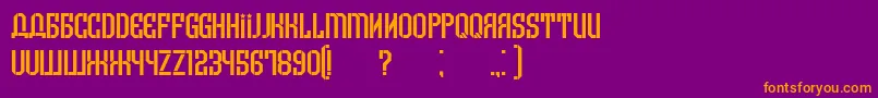 Шрифт Armenia – оранжевые шрифты на фиолетовом фоне