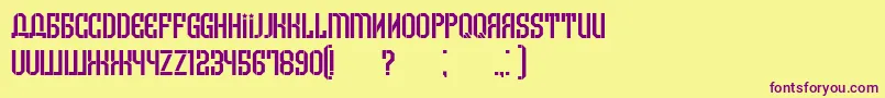 Armenia Font – Purple Fonts on Yellow Background