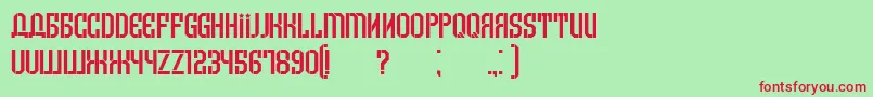 Шрифт Armenia – красные шрифты на зелёном фоне