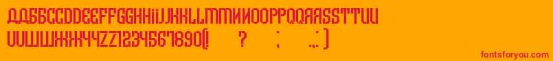 Armenia Font – Red Fonts on Orange Background