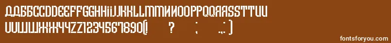 フォントArmenia – 茶色の背景に白い文字