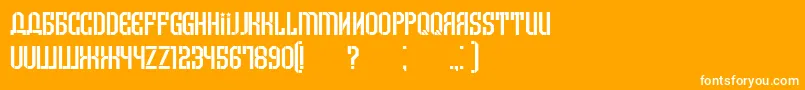 フォントArmenia – オレンジの背景に白い文字