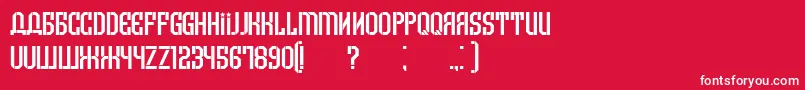 Armenia Font – White Fonts on Red Background