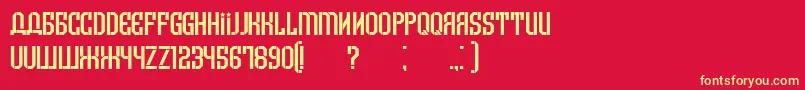 Шрифт Armenia – жёлтые шрифты на красном фоне