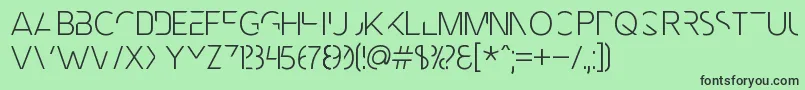 MnmlFnt Font – Black Fonts on Green Background