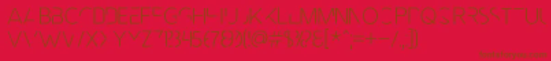 MnmlFnt Font – Brown Fonts on Red Background
