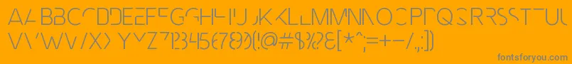MnmlFnt Font – Gray Fonts on Orange Background