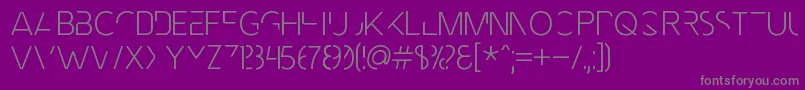 MnmlFnt Font – Gray Fonts on Purple Background