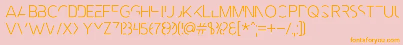 MnmlFnt Font – Orange Fonts on Pink Background