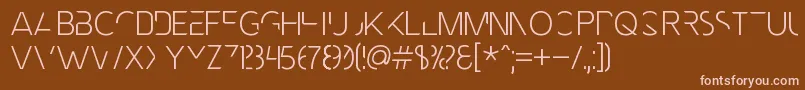 MnmlFnt Font – Pink Fonts on Brown Background