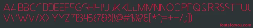 MnmlFnt Font – Red Fonts on Black Background