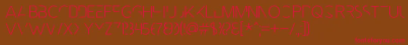 MnmlFnt Font – Red Fonts on Brown Background