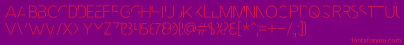 MnmlFnt Font – Red Fonts on Purple Background