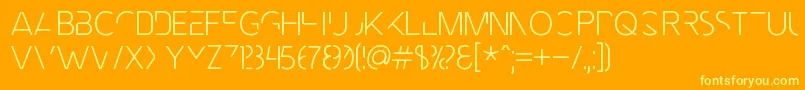 MnmlFnt Font – Yellow Fonts on Orange Background