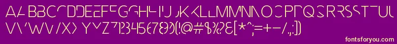 MnmlFnt Font – Yellow Fonts on Purple Background