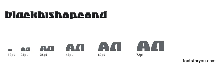 Blackbishopcond Font Sizes