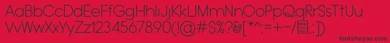 TypoGroteskRoundedLightDemo Font – Black Fonts on Red Background