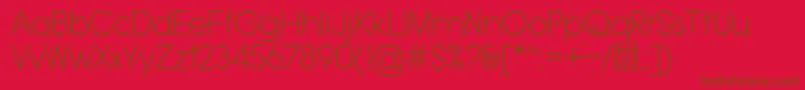 More about TypoGroteskRoundedLightDemo Font TypoGroteskRoundedLightDemo Font – Brown Fonts on Red Background