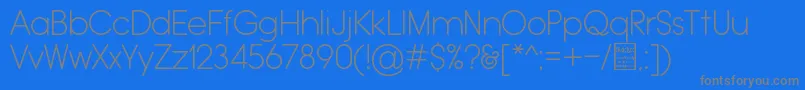 Шрифт TypoGroteskRoundedLightDemo – серые шрифты на синем фоне