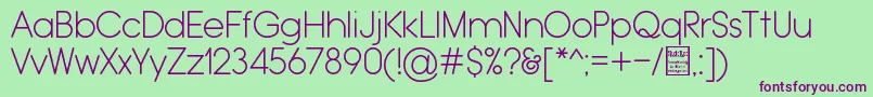 fuente TypoGroteskRoundedLightDemo – Fuentes Moradas Sobre Fondo Verde