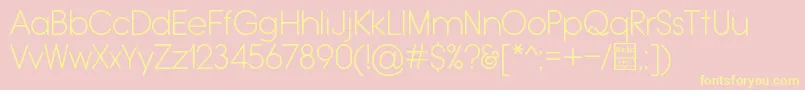 TypoGroteskRoundedLightDemo Font – Yellow Fonts on Pink Background