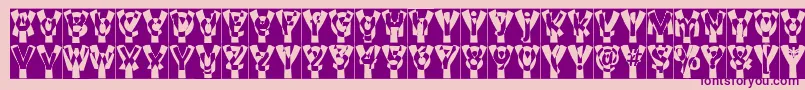 Why Font – Purple Fonts on Pink Background