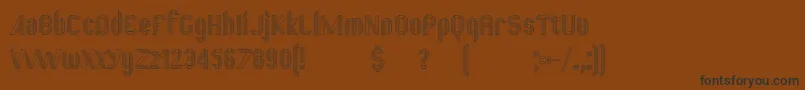 フォントFold – 黒い文字が茶色の背景にあります