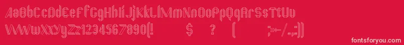 Fold Font – Pink Fonts on Red Background