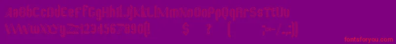 Fold Font – Red Fonts on Purple Background